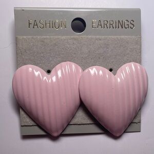 Pink Heart-Shaped Fashion Earrings